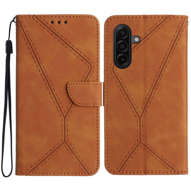 Custodia per telefono in pelle goffrata con cuciture, For Samsung Galaxy A57 5G, For Samsung Galaxy A37 5G, For Samsung Galaxy A27 5G, For Samsung Galaxy A07 5G