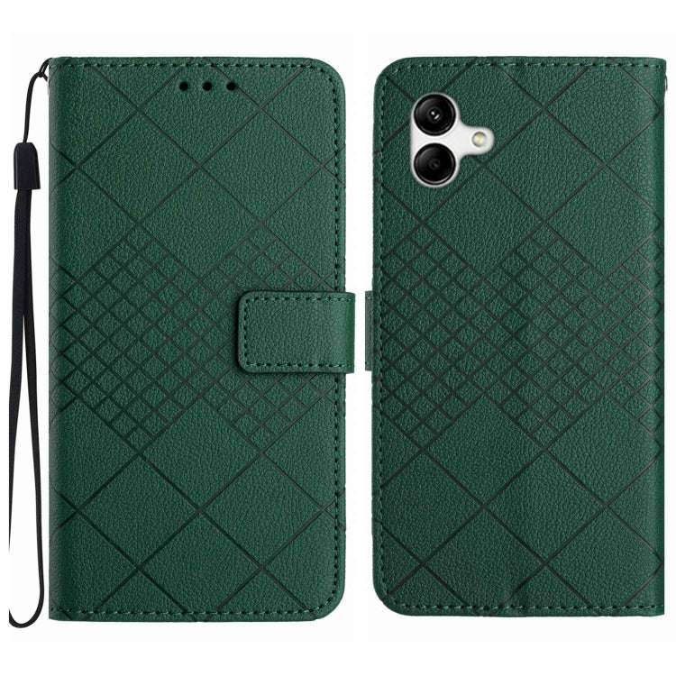 Custodia per telefono in pelle con trama a griglia rombica, For Samsung Galaxy A36 5G, For Samsung Galaxy A16 5G, For Samsung Galaxy A06 4G