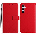 Custodia per telefono in pelle con trama a griglia rombica, For Samsung Galaxy A36 5G, For Samsung Galaxy A16 5G, For Samsung Galaxy A06 4G