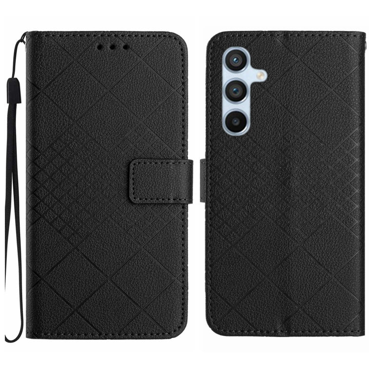 Custodia per telefono in pelle con trama a griglia rombica, For Samsung Galaxy A36 5G, For Samsung Galaxy A16 5G, For Samsung Galaxy A06 4G