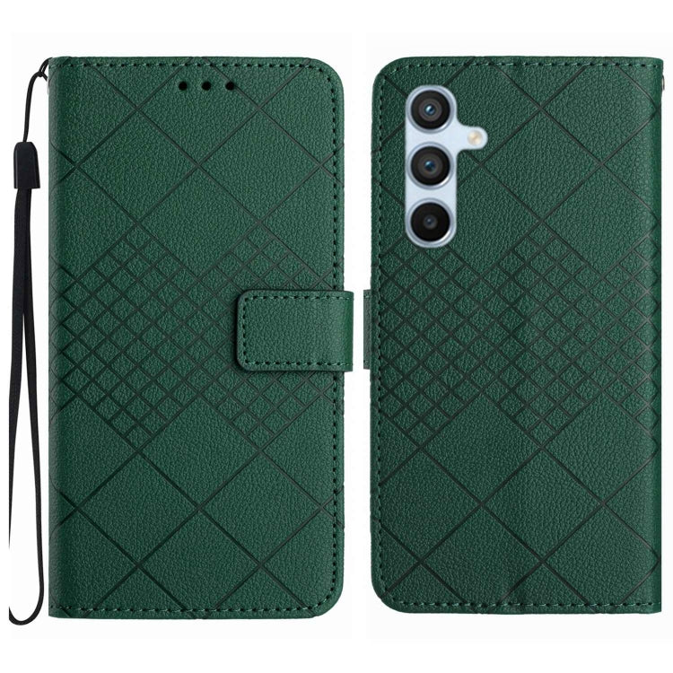 Custodia per telefono in pelle con trama a griglia rombica, For Samsung Galaxy A17 5G, For Samsung Galaxy A06 5G, For Samsung Galaxy A56 5G, For Samsung Galaxy A26 5G