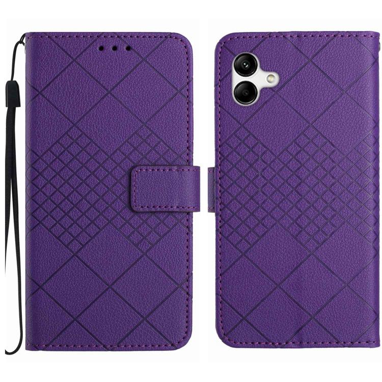 Custodia per telefono in pelle con trama a griglia rombica, For Samsung Galaxy A57 5G, For Samsung Galaxy A37 5G, For Samsung Galaxy A27 5G, For Samsung Galaxy A07 5G