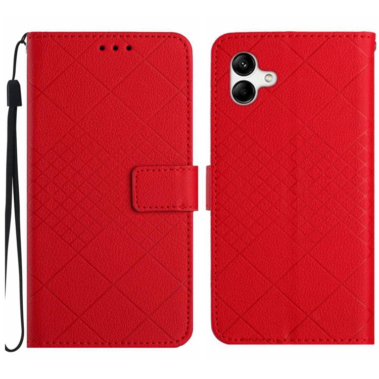 Custodia per telefono in pelle con trama a griglia rombica, For Samsung Galaxy A57 5G, For Samsung Galaxy A37 5G, For Samsung Galaxy A27 5G, For Samsung Galaxy A07 5G