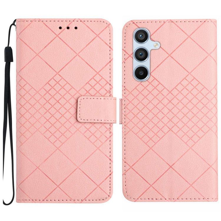 Custodia per telefono in pelle con trama a griglia rombica, For Samsung Galaxy A17 5G, For Samsung Galaxy A06 5G, For Samsung Galaxy A56 5G, For Samsung Galaxy A26 5G