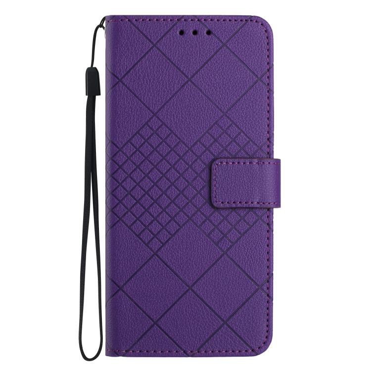 Custodia per telefono in pelle con trama a griglia rombica, For Samsung Galaxy A57 5G, For Samsung Galaxy A37 5G, For Samsung Galaxy A27 5G, For Samsung Galaxy A07 5G