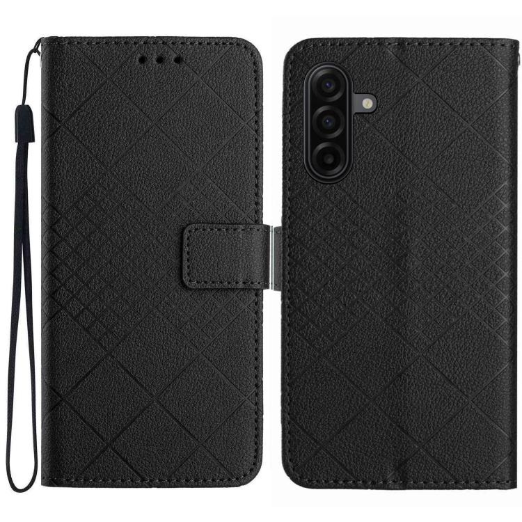 Custodia per telefono in pelle con trama a griglia rombica, For Samsung Galaxy A57 5G, For Samsung Galaxy A37 5G, For Samsung Galaxy A27 5G, For Samsung Galaxy A07 5G