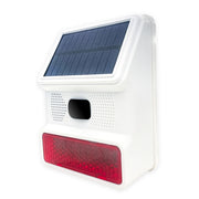 Sirena stroboscopica wireless con suono e luce alimentata ad energia solare PE-523