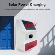 Sirena stroboscopica wireless con suono e luce alimentata ad energia solare PE-523