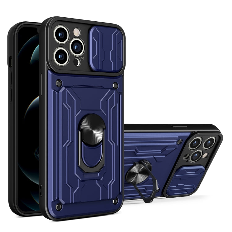 Custodia per telefono scorrevole Camshield TPU+PC con slot per schede, For iPhone 16, For iPhone 15 Pro Max, For iPhone 15 Pro