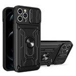 Custodia per telefono scorrevole Camshield TPU+PC con slot per schede, For iPhone 16, For iPhone 15 Pro Max, For iPhone 15 Pro