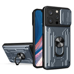 Custodia per telefono scorrevole Camshield TPU+PC con slot per schede, For iPhone 16, For iPhone 15 Pro Max, For iPhone 15 Pro