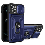 Custodia per telefono scorrevole Camshield TPU+PC con slot per schede, For iPhone 15 Plus, For iPhone 15