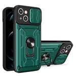 Custodia per telefono scorrevole Camshield TPU+PC con slot per schede, For iPhone 15 Plus, For iPhone 15