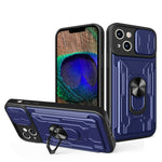 Custodia per telefono scorrevole Camshield TPU+PC con slot per schede, For iPhone 15 Plus, For iPhone 15