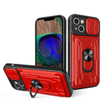 Custodia per telefono scorrevole Camshield TPU+PC con slot per schede, For iPhone 15 Plus, For iPhone 15