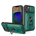 Custodia per telefono scorrevole Camshield TPU+PC con slot per schede, For iPhone 15 Plus, For iPhone 15