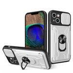 Custodia per telefono scorrevole Camshield TPU+PC con slot per schede, For iPhone 15 Plus, For iPhone 15