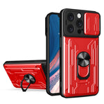 Custodia per telefono scorrevole Camshield TPU+PC con slot per schede, For iPhone 16 Pro Max, For iPhone 16 Pro, For iPhone 16 Plus