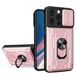 Custodia per telefono scorrevole Camshield TPU+PC con slot per schede, For iPhone 16 Pro Max, For iPhone 16 Pro, For iPhone 16 Plus