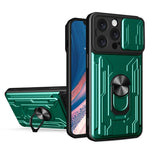 Custodia per telefono scorrevole Camshield TPU+PC con slot per schede, For iPhone 16 Pro Max, For iPhone 16 Pro, For iPhone 16 Plus