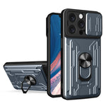 Custodia per telefono scorrevole Camshield TPU+PC con slot per schede, For iPhone 16 Pro Max, For iPhone 16 Pro, For iPhone 16 Plus