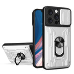 Custodia per telefono scorrevole Camshield TPU+PC con slot per schede, For iPhone 16 Pro Max, For iPhone 16 Pro, For iPhone 16 Plus
