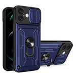 Custodia per telefono scorrevole Camshield TPU+PC con slot per schede, For iPhone 16 Pro Max, For iPhone 16 Pro, For iPhone 16 Plus