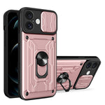 Custodia per telefono scorrevole Camshield TPU+PC con slot per schede, For iPhone 16 Pro Max, For iPhone 16 Pro, For iPhone 16 Plus