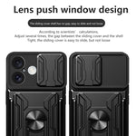 Custodia per telefono scorrevole Camshield TPU+PC con slot per schede, For iPhone 16, For iPhone 15 Pro Max, For iPhone 15 Pro