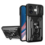 Custodia per telefono scorrevole Camshield TPU+PC con slot per schede, For iPhone 16, For iPhone 15 Pro Max, For iPhone 15 Pro