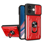 Custodia per telefono scorrevole Camshield TPU+PC con slot per schede, For iPhone 16, For iPhone 15 Pro Max, For iPhone 15 Pro