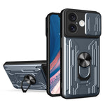 Custodia per telefono scorrevole Camshield TPU+PC con slot per schede, For iPhone 16, For iPhone 15 Pro Max, For iPhone 15 Pro