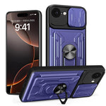 Custodia per telefono scorrevole Camshield TPU+PC con slot per schede, For iPhone 18 Pro, For iPhone 18 Pro Max, For iPhone 17e / 16e