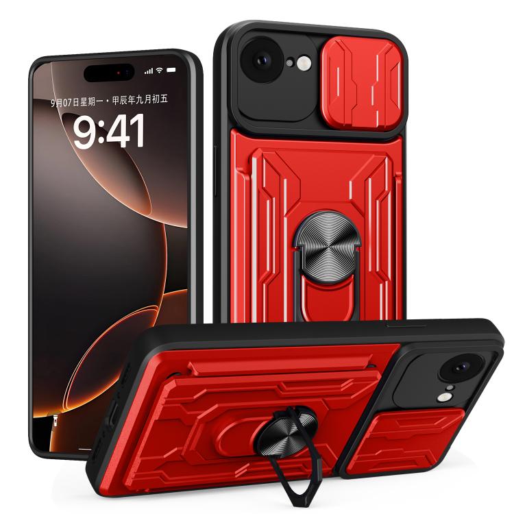 Custodia per telefono scorrevole Camshield TPU+PC con slot per schede, For iPhone 18 Pro, For iPhone 18 Pro Max, For iPhone 17e / 16e