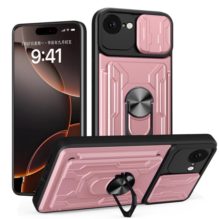 Custodia per telefono scorrevole Camshield TPU+PC con slot per schede, For iPhone 18 Pro, For iPhone 18 Pro Max, For iPhone 17e / 16e