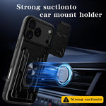 Custodia per telefono scorrevole Camshield TPU+PC con slot per schede, For iPhone 17 Pro Max, For iPhone 17 Pro, For iPhone 17