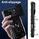 Custodia per telefono scorrevole Camshield TPU+PC con slot per schede, For iPhone 17 Pro Max, For iPhone 17 Pro, For iPhone 17