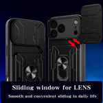 Custodia per telefono scorrevole Camshield TPU+PC con slot per schede, For iPhone 17 Pro Max, For iPhone 17 Pro, For iPhone 17