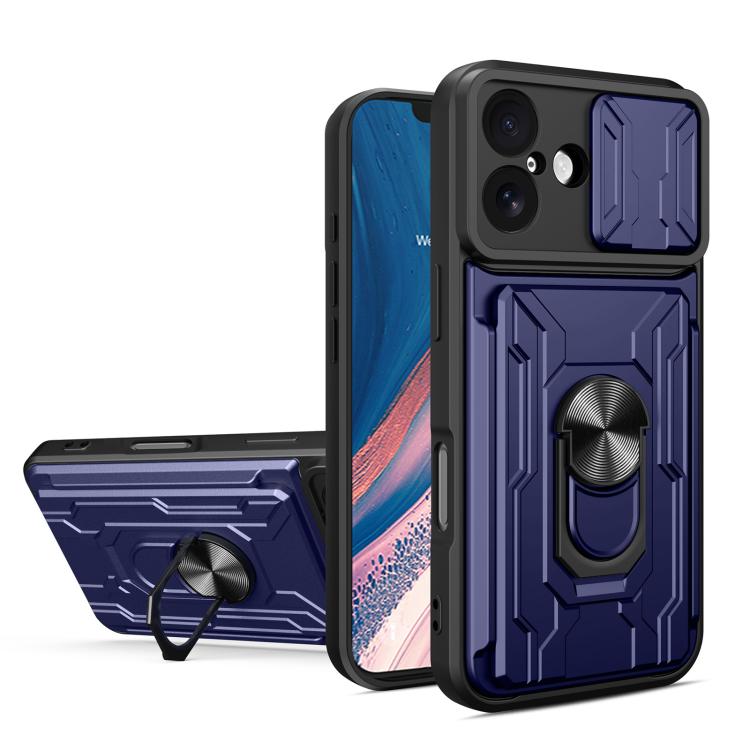 Custodia per telefono scorrevole Camshield TPU+PC con slot per schede, For iPhone 17 Pro Max, For iPhone 17 Pro, For iPhone 17