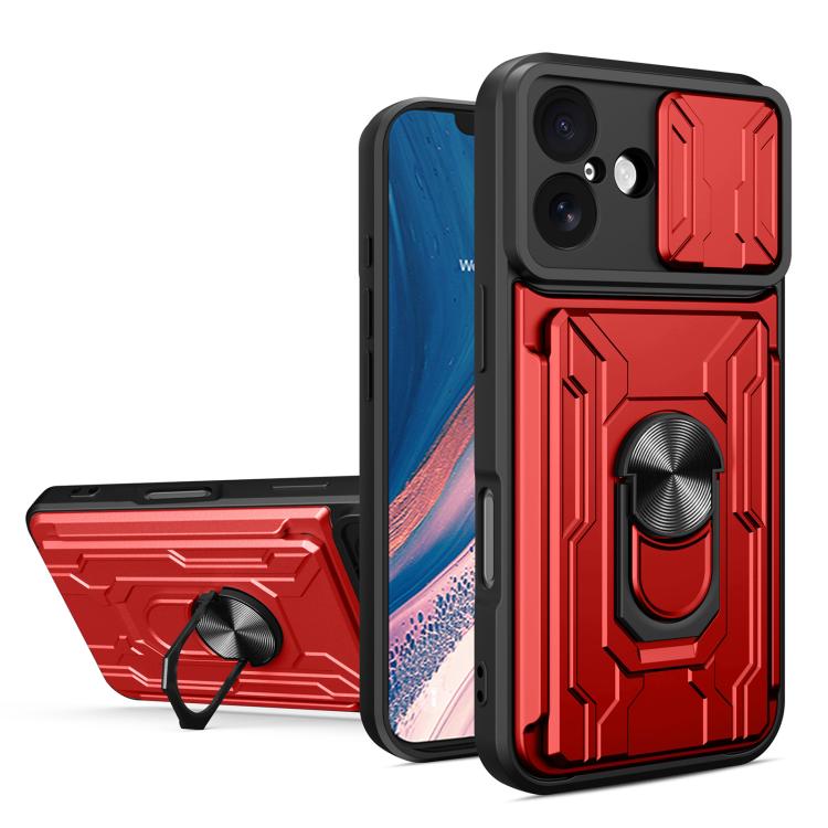 Custodia per telefono scorrevole Camshield TPU+PC con slot per schede, For iPhone 17 Pro Max, For iPhone 17 Pro, For iPhone 17