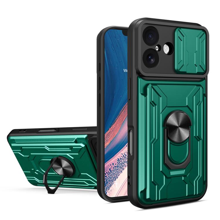 Custodia per telefono scorrevole Camshield TPU+PC con slot per schede, For iPhone 17 Pro Max, For iPhone 17 Pro, For iPhone 17