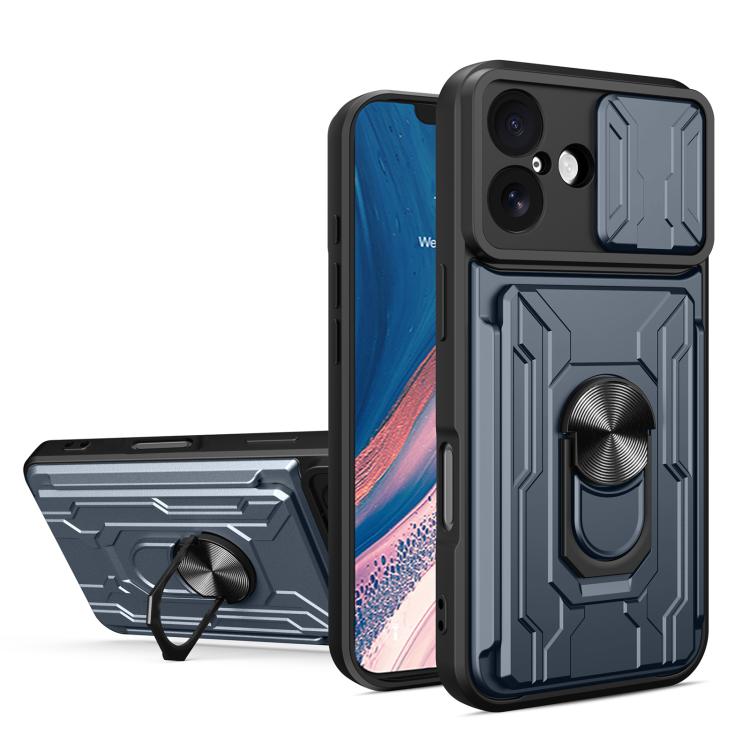 Custodia per telefono scorrevole Camshield TPU+PC con slot per schede, For iPhone 17 Pro Max, For iPhone 17 Pro, For iPhone 17