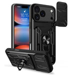 Custodia per telefono scorrevole Camshield TPU+PC con slot per schede, For iPhone 18 Pro, For iPhone 18 Pro Max, For iPhone 17e / 16e