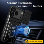 Custodia per telefono scorrevole Camshield TPU+PC con slot per schede, For iPhone 18 Pro, For iPhone 18 Pro Max, For iPhone 17e / 16e