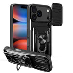 Custodia per telefono scorrevole Camshield TPU+PC con slot per schede, For iPhone 18 Pro, For iPhone 18 Pro Max, For iPhone 17e / 16e