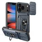 Custodia per telefono scorrevole Camshield TPU+PC con slot per schede, For iPhone 18 Pro, For iPhone 18 Pro Max, For iPhone 17e / 16e