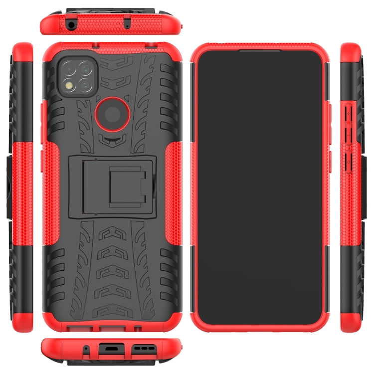 Custodia TPU antiurto con supporto per Xiaomi Redmi 9C