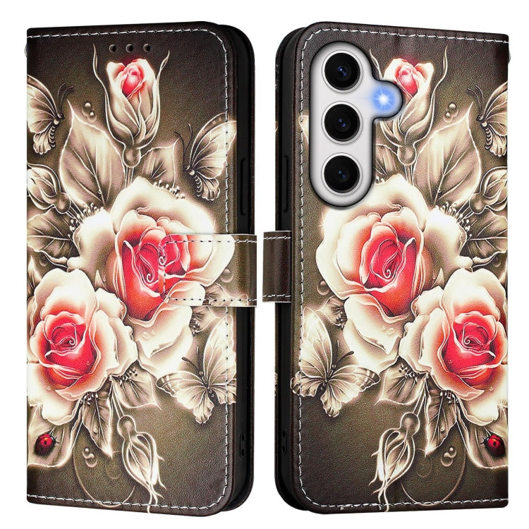 Custodia per telefono in pelle con motivo a trama semplice e disegno colorato, For Samsung Galaxy S24 FE 5G