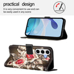 Custodia per telefono in pelle con motivo a trama semplice e disegno colorato, For Samsung Galaxy S24 FE 5G