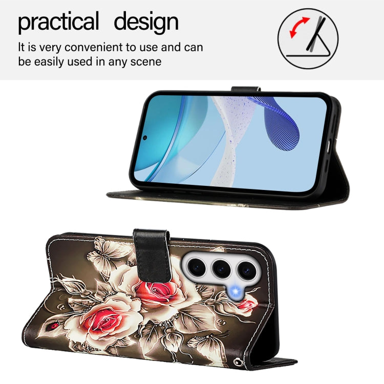Custodia per telefono in pelle con motivo a trama semplice e disegno colorato, For Samsung Galaxy S24 FE 5G